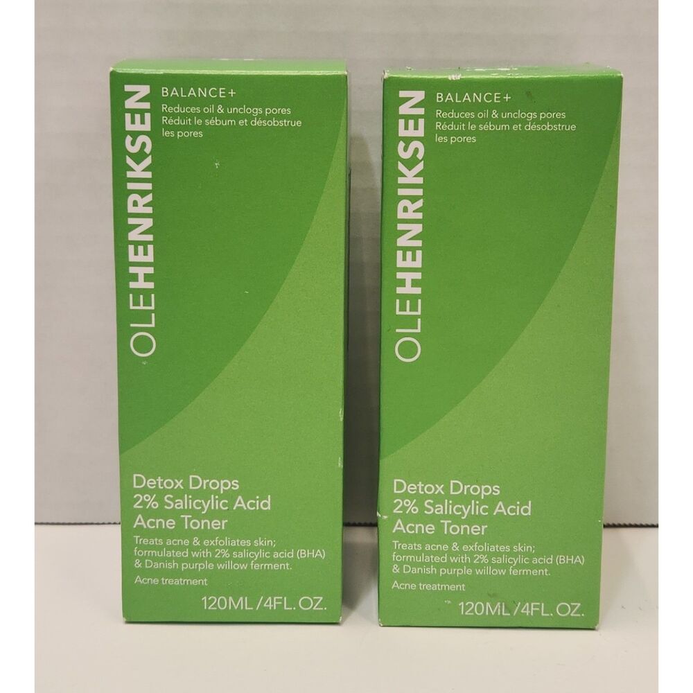 Ole Henriksen Balance Detox Drops 2% Salicylic Acid Acne Toner 4 oz New Box